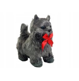 Interactive Gray Kitten Toy