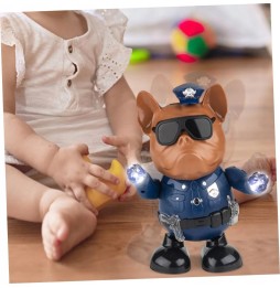 Interaktywny tańczący piesek buldog policjant