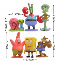 Zestaw figurek Spongebob Kanciastoporty 6 szt.