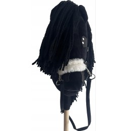 Black Handmade Hobby Horse for Kids