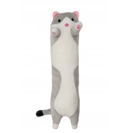 75 cm Long Plush Cat Gray and White