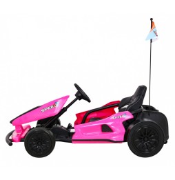 Speed 7 Drift King Go-Kart for Kids Pink