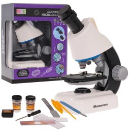 White Microscope with Accessories for Kids