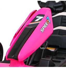 Speed 7 Drift King Go-Kart for Kids Pink