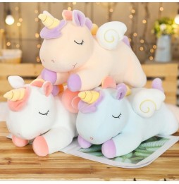 Unicorn Plush Pillow 50 cm Beige