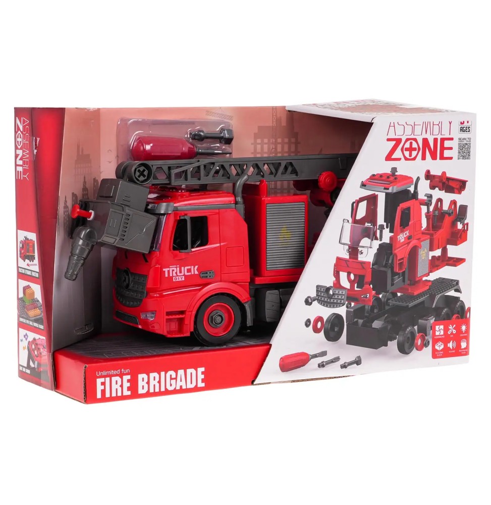 Fire Truck Toy with Sound and Water Function