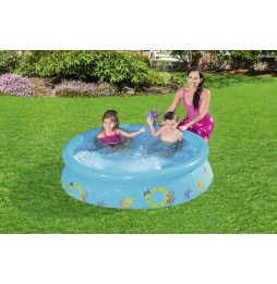 Piscină gonflabilă cu duș pentru copii pești 152x38 cm