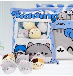 Pudding Pillow with Kittens 2in1