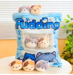 Pudding Pillow with Kittens 2in1