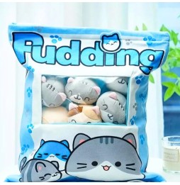 Pudding Pillow with Kittens 2in1