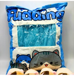 Pudding Pillow with Kittens 2in1