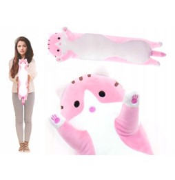 Long Cat Plush Pillow 50 cm Pink