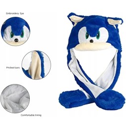 Plush Sonic Hat for Kids