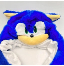 Plush Sonic Hat for Kids