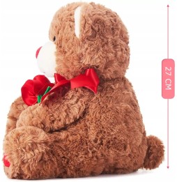 Teddy Bear with Flower for Valentine's Day