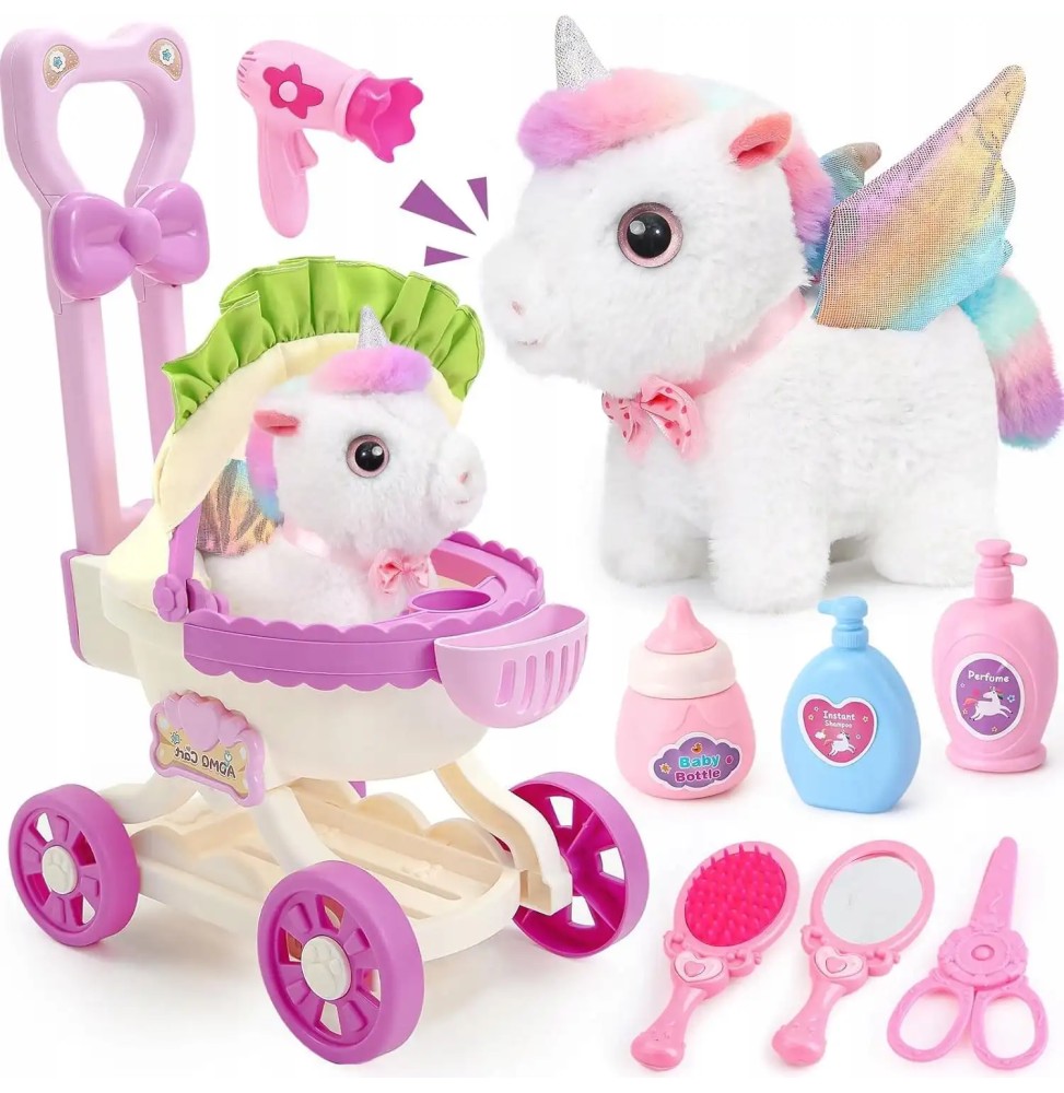 Interactive Unicorn with Stroller