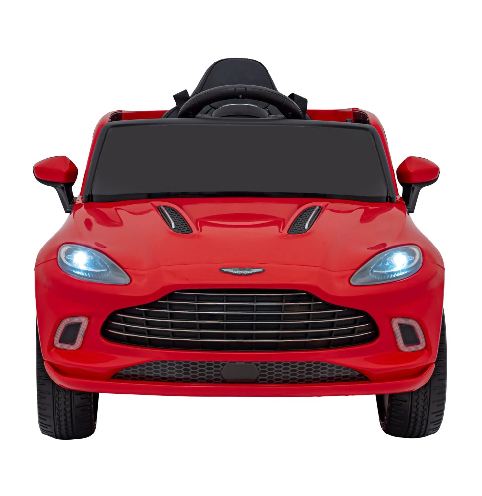 Aston martin dbx dla dzieci - czerwony z pilotem i led audio