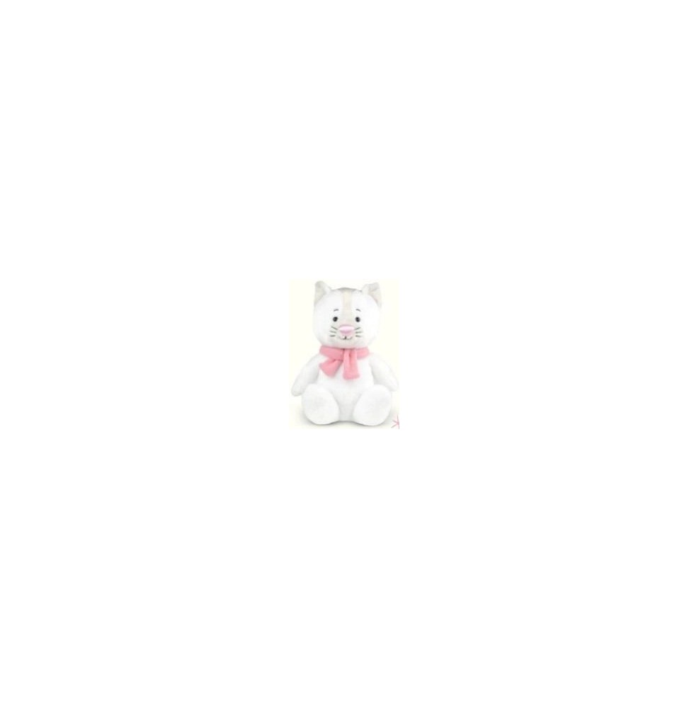 TM Toys Plush White Cat with Pink Nose