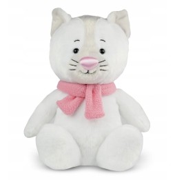 TM Toys Plush White Cat with Pink Nose