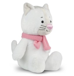 TM Toys Plush White Cat with Pink Nose