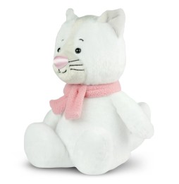 TM Toys Plush White Cat with Pink Nose