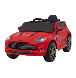 Aston martin dbx dla dzieci - czerwony z pilotem i led audio