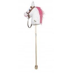 Unicorn alb pe băț cu sunete 110 cm