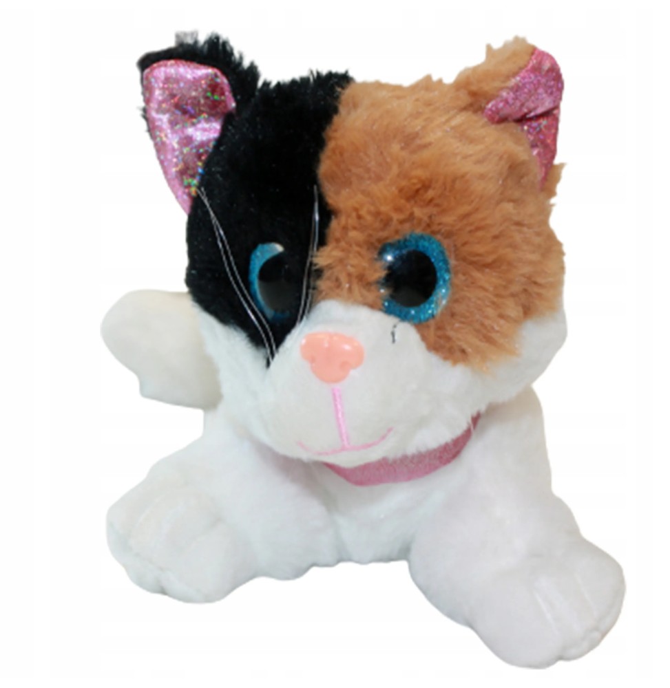 Kitten Plush Toy 17cm Glittery Eyes Emaj