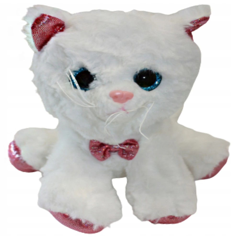 Kitten Plush Toy with Glittery Eyes 20cm