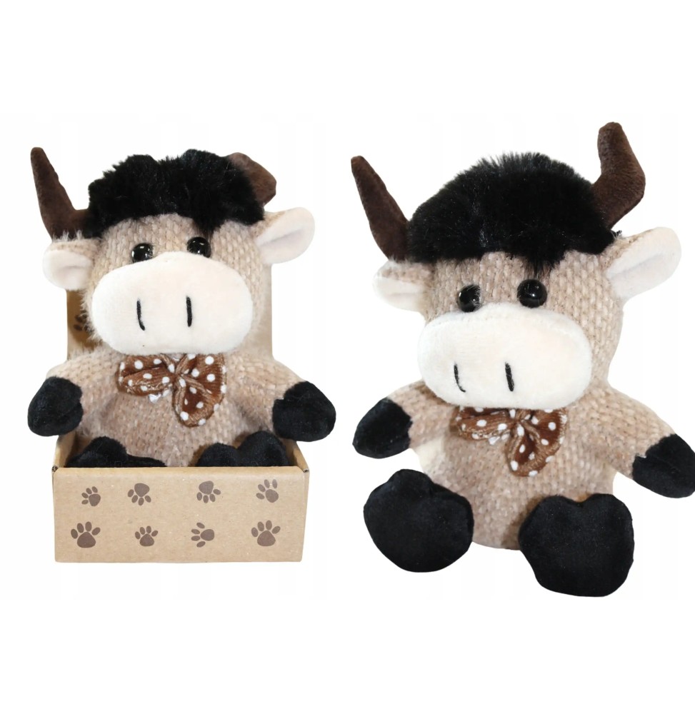 Bull plush toy with bow tie 13 cm Emaj