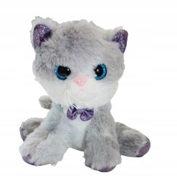 Kitten Plush Toy with Glittery Eyes 20cm