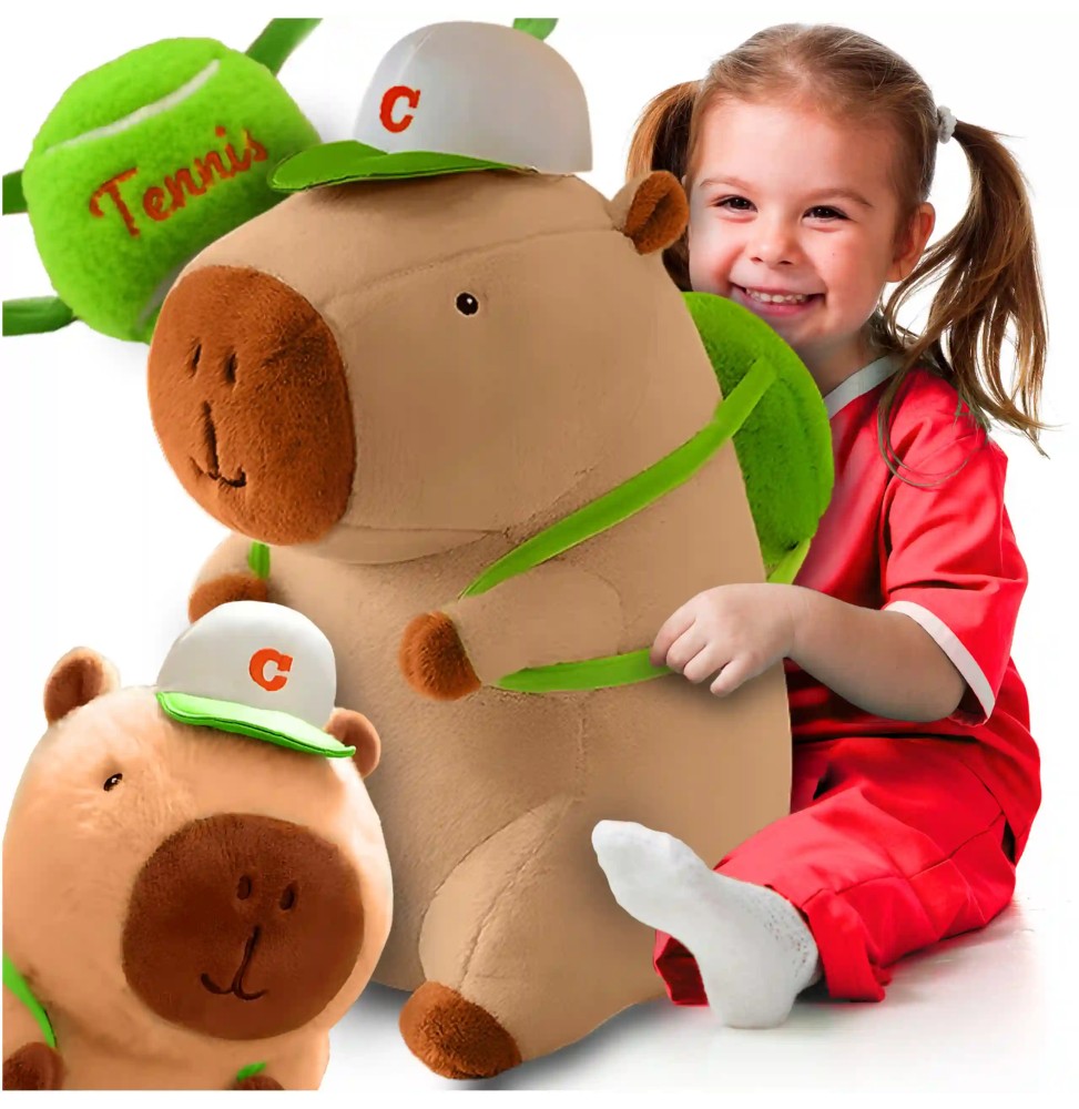 Ecru Plush Capybara with Backpack 51 cm