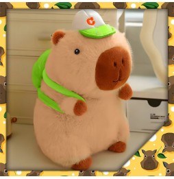 Ecru Plush Capybara with Backpack 51 cm