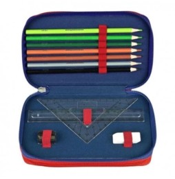 Triple Pencil Case with Spider-Man Supplies