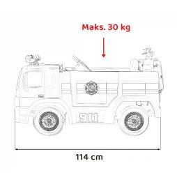 Vehicul electric de pompieri cu telecomandă 2.4 GHz