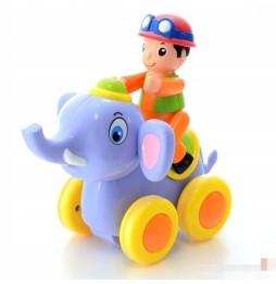 Elefant pe roți Eurobaby 18 cm pentru copii