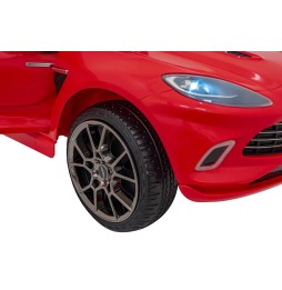 Aston martin dbx dla dzieci - czerwony z pilotem i led audio