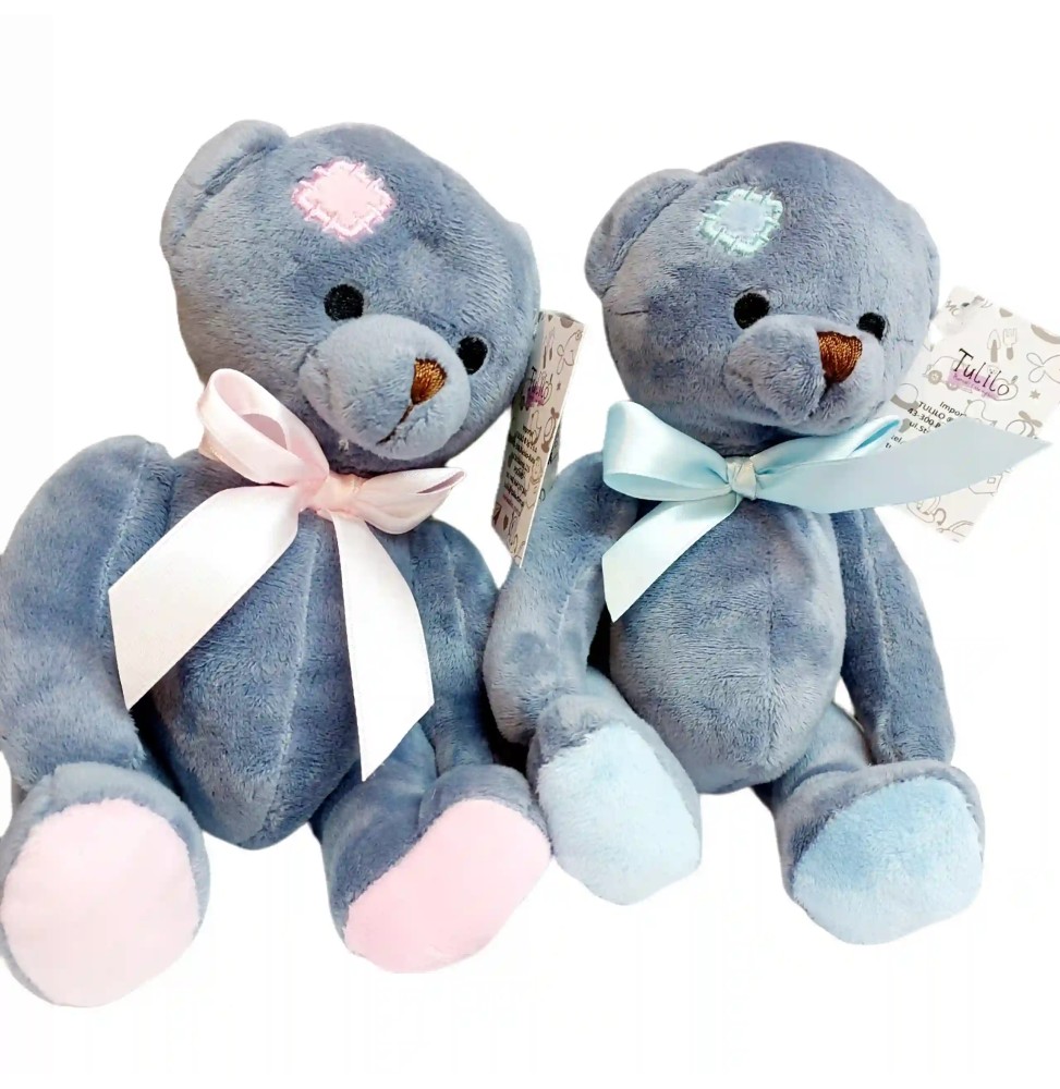 Tulilo Teddy Bear Maciuś Gray-Pink