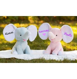 Personalized Plush Elephant for Baptism