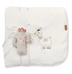 Babyfehn Peru Blanket with Llama Plush Toy