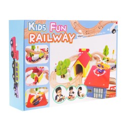 Mega Wooden Train Set for Kids 69 Pieces