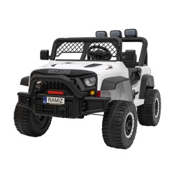 Geoland Power Off-Road Car for 2 Kids, White