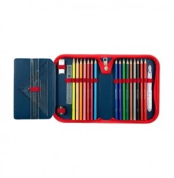 Spider-Man Pencil Case with Supplies for Kids