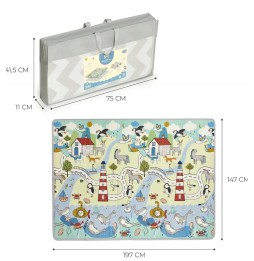 Reversible Educational Mat for Kids 197x147 cm