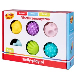 Piłeczki sensoryczne Smily Play - 6 sztuk