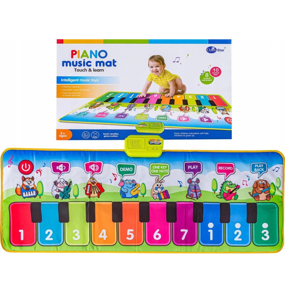 Muzyczna mata edukacyjna dla dzieci 130x48cm Muzyczna mata edukacyjna dla dzieci 130x48cm