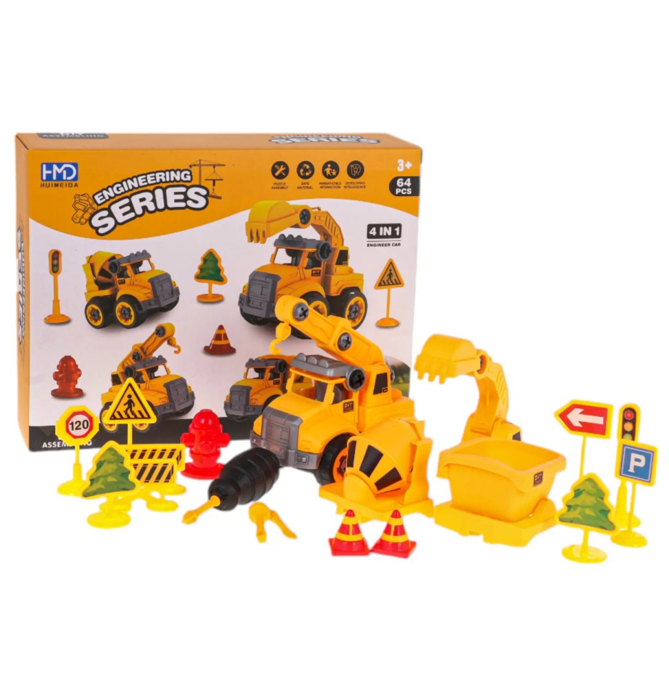 Construction Vehicle Set with Accessories