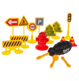 Set vehicule construcție cu accesorii pentru copii