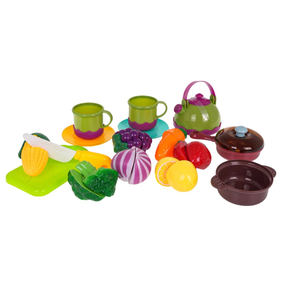 Picnic Basket with Fruits and Vegetables for Kids