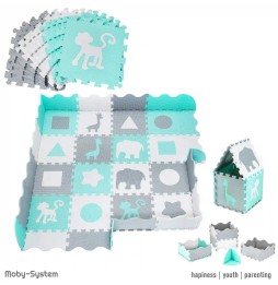 Moby System Mata Puzzle Dla Dzieci 150x150 cm